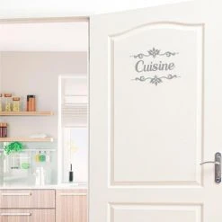 STC Stickers Muraux Sticker Décoratif De Porte Cuisine L18,5cm -Pêle-mêle photos Soldes sticker decoratif de porte cuisine l18 5cm 1