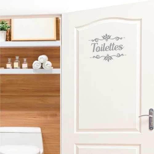 STC Stickers Muraux Sticker Décoratif De Porte Toilettes L19cm 4 STC Stickers Muraux Sticker Décoratif De Porte Toilettes L19cm – Image 2