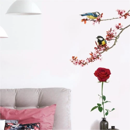 STC Stickers Muraux Moineaux Sur Branches 44x37cm 4 STC Stickers Muraux Moineaux Sur Branches 44x37cm – Image 2