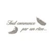 STC Stickers Muraux Tout Commence Par Un Rêve 46,5x107cm